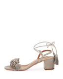 Wild Thing Suede 50mm Sandal, Gray