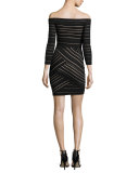 D'Arcy Off-the-Shoulder Sweaterdress, Black