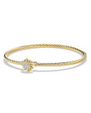Starburst Single-Station Cable Bracelet with Diamonds in Gold