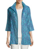 Tonal Ribbon Topper Jacket, Blue