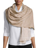 Shimmer Stencil Scarf, Gold