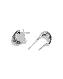 Tempo Black Spinel Huggie Earrings