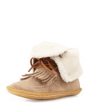 Lido Shearling Moccasin Bootie, Smoke (Fumo)