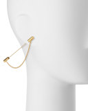 Bar Stud & Chain Earrings