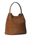 Kip Large Leather Bucket Bag, Luggage