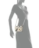 Embellished Canyon Quilt Fold-Over Crossbody Bag