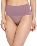 Undie-Tectable High-Waist Mesh Thong, Mulberry Shadow