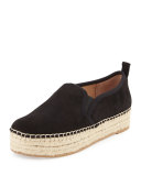 Carrin Suede Platform Espadrille Flat