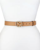Studded Interlocking G-Buckle Belt