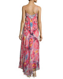 The Love Her Madly Silk Paisley Maxi Dress, Pink