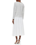 Long-Sleeve Striped Top, Petite