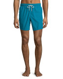 Moorea Solid Swim Trunks, Blue