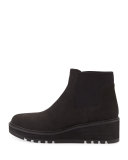 Chelsea Nubuck Wedge Bootie, Black