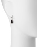 Luna Black Mother-of-Pearl Earrings with Diamonds in 18K White Gold