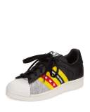 Superstar Original Rita Ora Sneaker, Core Black/Yellow/Off White