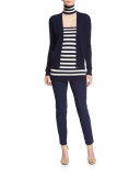 Side-Zip Skinny Pants, Maritime