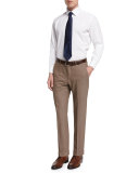 High-Performance Wool Twill Trousers, Khaki