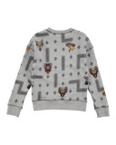 Milton Graphic Crewneck Sweatshirt, Gray, Size 4-10