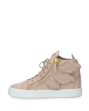 Wings Leather High-Top Sneaker, Shell