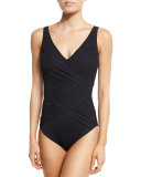 Lattice Surplice One-Piece Swimsuit