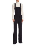 Stretch Crepe Overalls, Dark Night