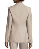 Aaren Continuous Wool-Blend Jacket, Gray