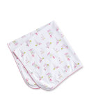 Parisian Summer Printed Pima Blanket, Pink