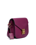 Patricia Small Leather Crossbody Bag, Purple