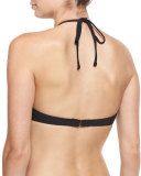 Nepal High-Neck Halter Swim Top