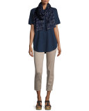 Slim-Fit Cropped Trousers, Mocha