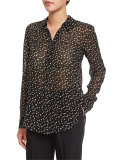 Sunaya NC Starry-Print Silk Top