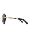 Bianca Square Sunglasses, Black