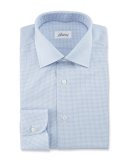 Textured Grid Dress Shirt, Blue