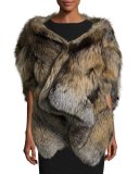 Cross Fox Fur Stole, Tan