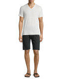 Twill Drawstring Cutoff Shorts