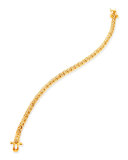 Pave Crystal Pyramid Tennis Bracelet, Yellow Gold