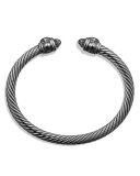 5mm Renaissance Sterling Silver Bracelet w/Black Diamonds