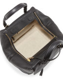 Half-Moon Leather Satchel Bag