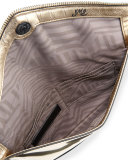 Leo Metallic Envelope Clutch Bag