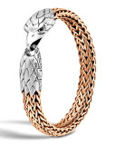 Men's Silver/Bronze Eagle Head Chain Bracelet