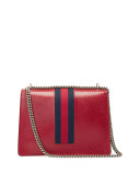 Dionysus Medium Raccoon-Embroidered Shoulder Bag, Red/Multi