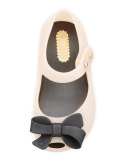 Mini Ultragirl Bow Jelly Flats, Pink/Black  