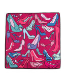 Heels-Print Small Square Scarf, Rogue