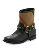 Queenstead Check Ankle Boot, Black