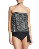 Geo Oasis Callia Bandini Swim Top, Black