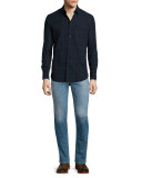 Standard Issue 2 Light-Wash Denim Jeans, Dark Blue