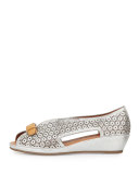 Lanner Laser-Cut Slip-On Wedge, Ice