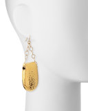 Hammered Chain Drop Earrings