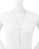 Cheska Lariat Necklace, Clear