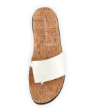 Fifi Patent Platform Sandal, White